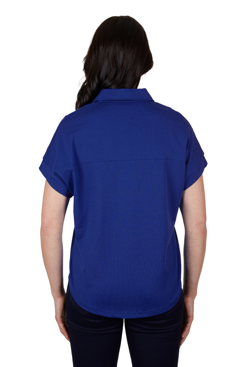 Thomas Cook Womens Penny Polo Top (T4S2575071) Cobalt [SD]