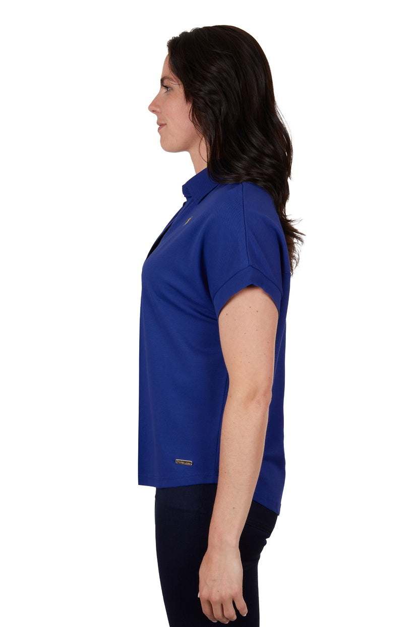 Thomas Cook Womens Penny Polo Top (T4S2575071) Cobalt [SD]