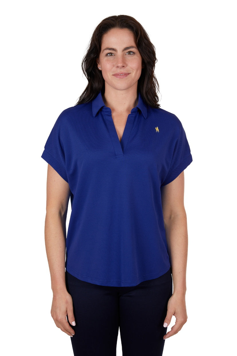 Thomas Cook Womens Penny Polo Top (T4S2575071) Cobalt [SD]