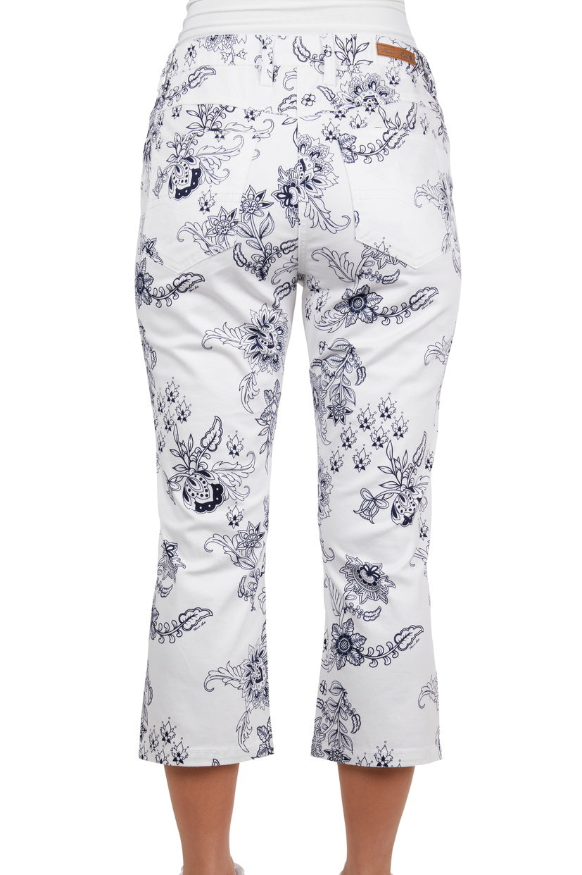Thomas Cook Womens Annie Capri Pants (T4S2230097) White/Multi [SD]