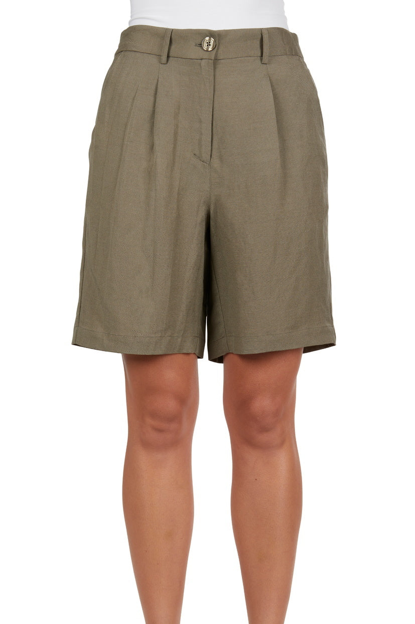 Thomas Cook Womens Isabel Linen Shorts (T4S2320096) Khaki [SD]