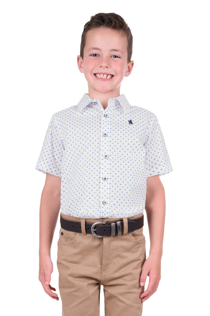 Thomas Cook Boys Jude S/S Shirt (T4S3138048) White/Royal [SD]