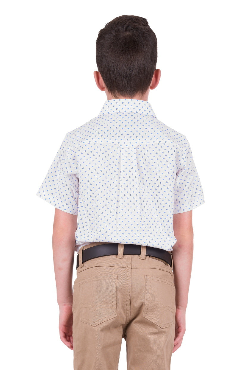 Thomas Cook Boys Jude S/S Shirt (T4S3138048) White/Royal [SD]