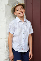 Thomas Cook Boys Jude S/S Shirt (T4S3138048) White/Royal [SD]