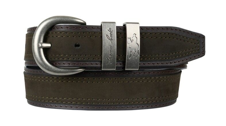 Thomas Cook Stanley Belt (TCP1977BEL) Khaki/Chocolate