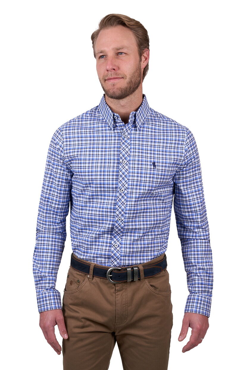 Thomas Cook Mens Cruz Tailored L/S Shirt (T5W1121050) Blue [SD]