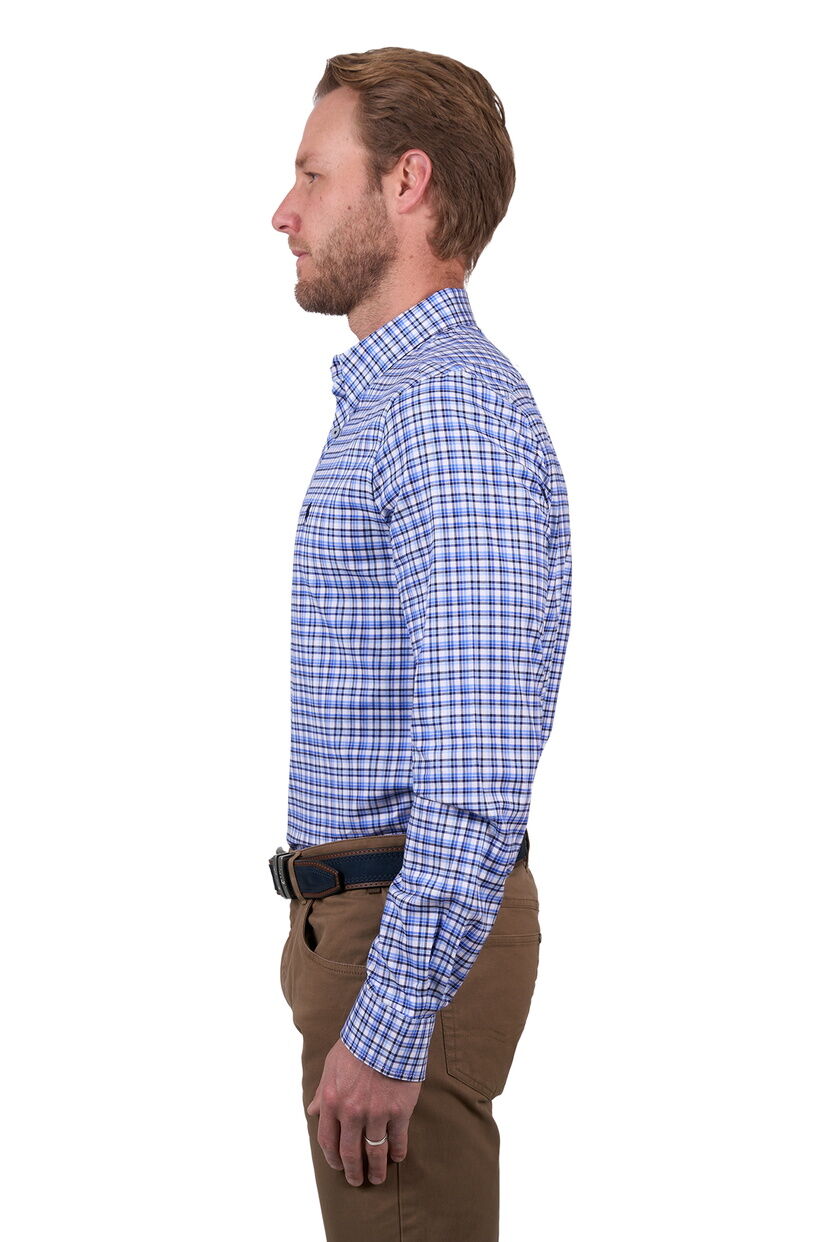 Thomas Cook Mens Cruz Tailored L/S Shirt (T5W1121050) Blue [SD]