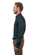 Thomas Cook Mens Tim Tailored L/S Shirt (T5W1121046) Navy/Green [SD]