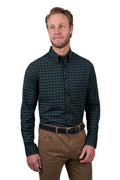 Thomas Cook Mens Tim Tailored L/S Shirt (T5W1121046) Navy/Green [SD]