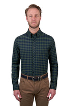 Thomas Cook Mens Tim Tailored L/S Shirt (T5W1121046) Navy/Green [SD]