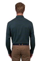 Thomas Cook Mens Tim Tailored L/S Shirt (T5W1121046) Navy/Green [SD]