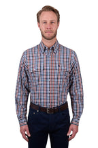 Thomas Cook Mens Ben L/S Shirt (T5W1115033) Navy/Tan [SD]