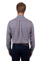 Thomas Cook Mens Ben L/S Shirt (T5W1115033) Navy/Tan [SD]