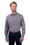 Thomas Cook Mens Ben L/S Shirt (T5W1115033) Navy/Tan [SD]
