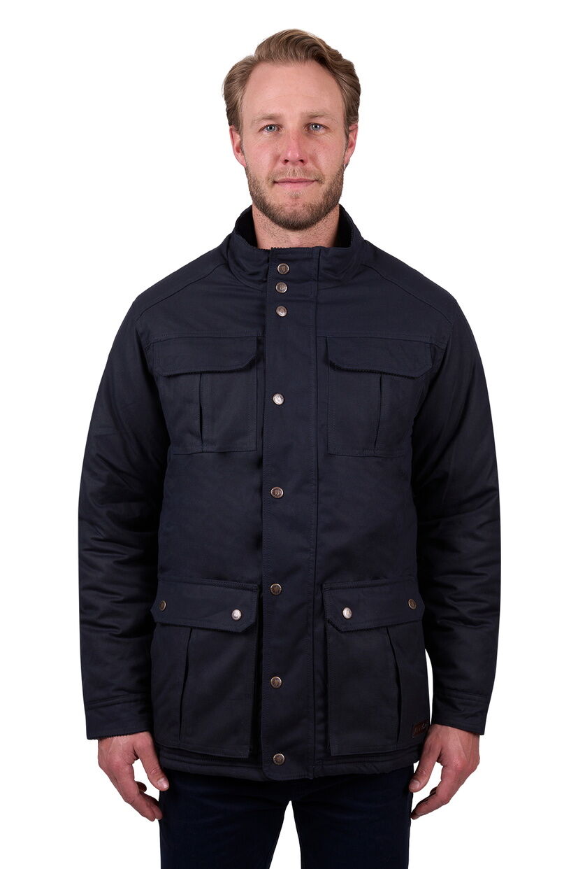 Thomas Cook Mens Tarcutta Oilskin Jacket (TCP1712408) Navy | Allingtons