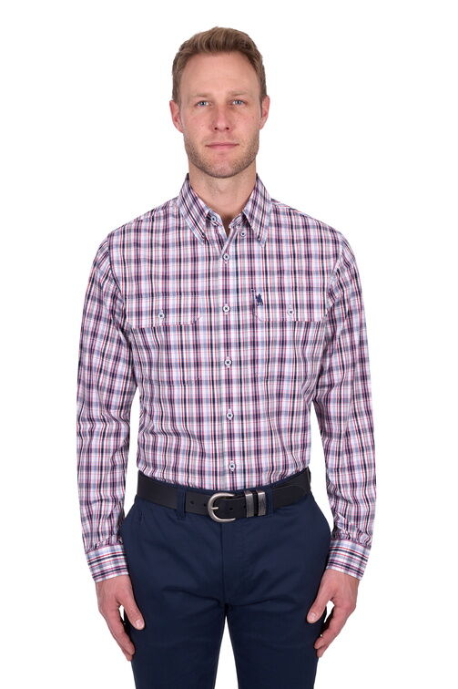 Thomas Cook Mens Jeff L/S Shirt (T5S1115034) Navy/Red