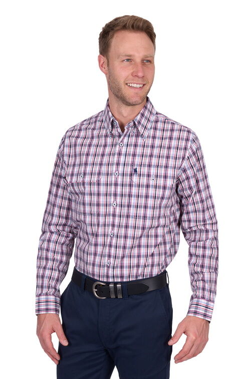 Thomas Cook Mens Jeff L/S Shirt (T5S1115034) Navy/Red