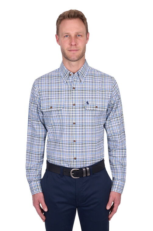 Thomas Cook Mens Eric L/S Shirt (T5S1115035) Blue/Green