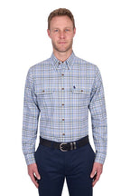 Thomas Cook Mens Eric L/S Shirt (T5S1115035) Blue/Green