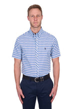 Thomas Cook Mens Chris Tailored S/S Shirt (T5S1121049) Blue/Tan