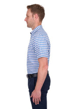 Thomas Cook Mens Chris Tailored S/S Shirt (T5S1121049) Blue/Tan