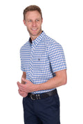 Thomas Cook Mens Chris Tailored S/S Shirt (T5S1121049) Blue/Tan