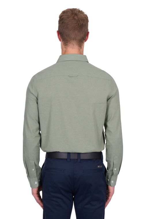 Thomas Cook Mens TC Linen L/S Shirt (T5S1122045) Sage