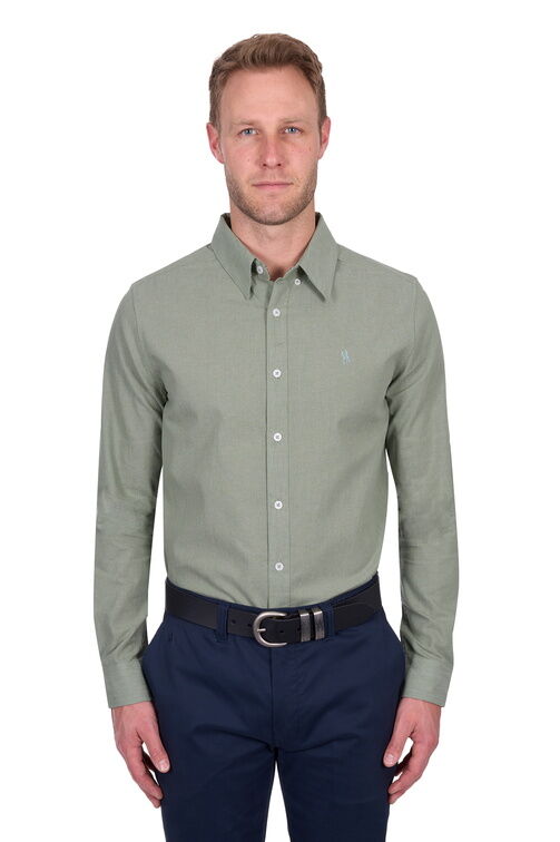 Thomas Cook Mens TC Linen L/S Shirt (T5S1122045) Sage