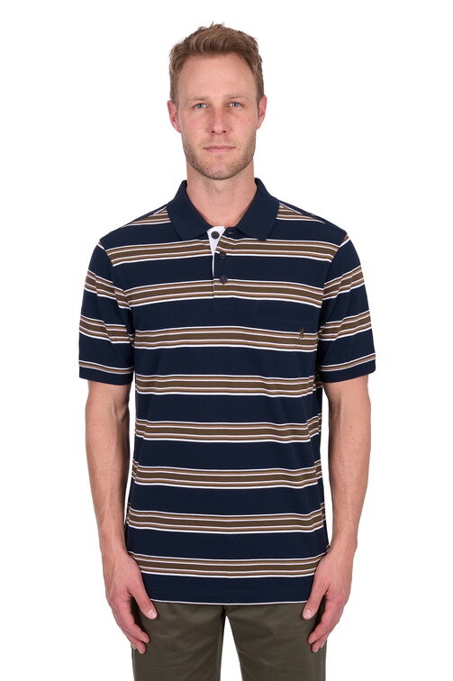 Thomas Cook Mens Anthony Polo (T5S1509020) Navy/Dark Tan