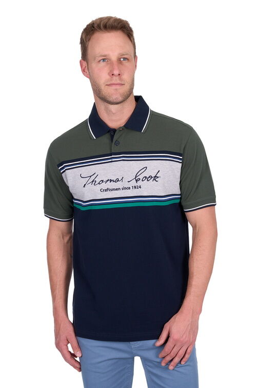 Thomas Cook Mens Andy Tailored Polo (T5S1521015) Navy/Green