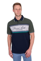 Thomas Cook Mens Andy Tailored Polo (T5S1521015) Navy/Green