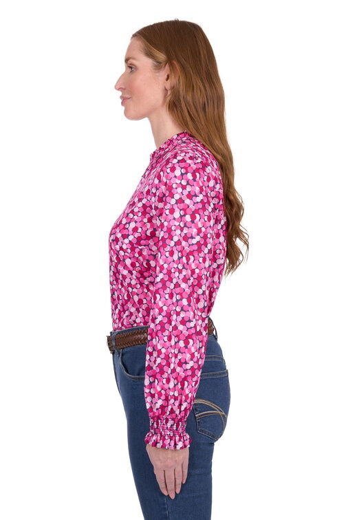 Thomas Cook Womens Ruby L/S Blouse (T5S2137090) Hot Pink