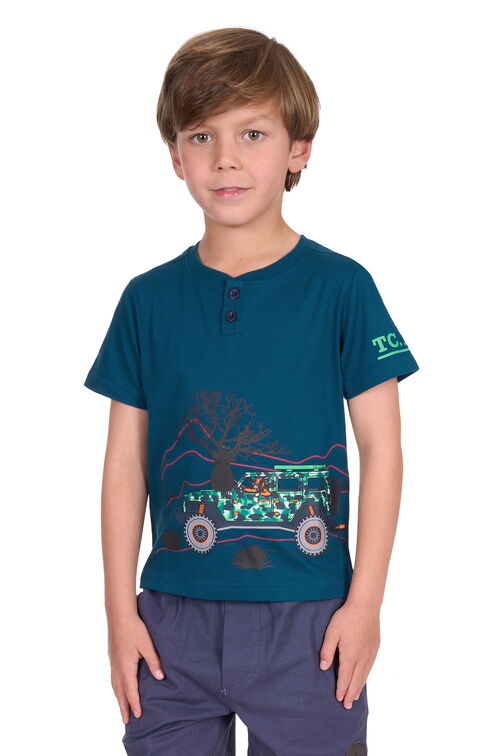 Thomas Cook Boys Lucas S/S Henley Tee (T5S3517123) Blue Ocean