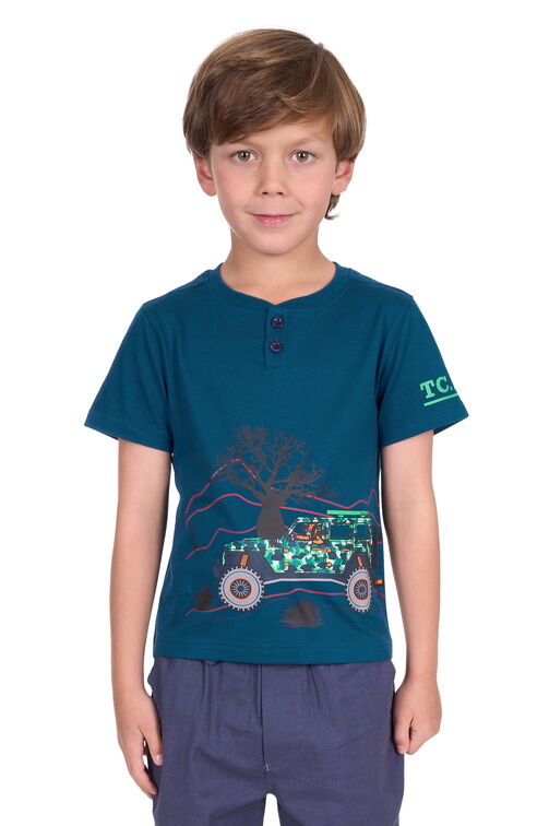 Thomas Cook Boys Lucas S/S Henley Tee (T5S3517123) Blue Ocean