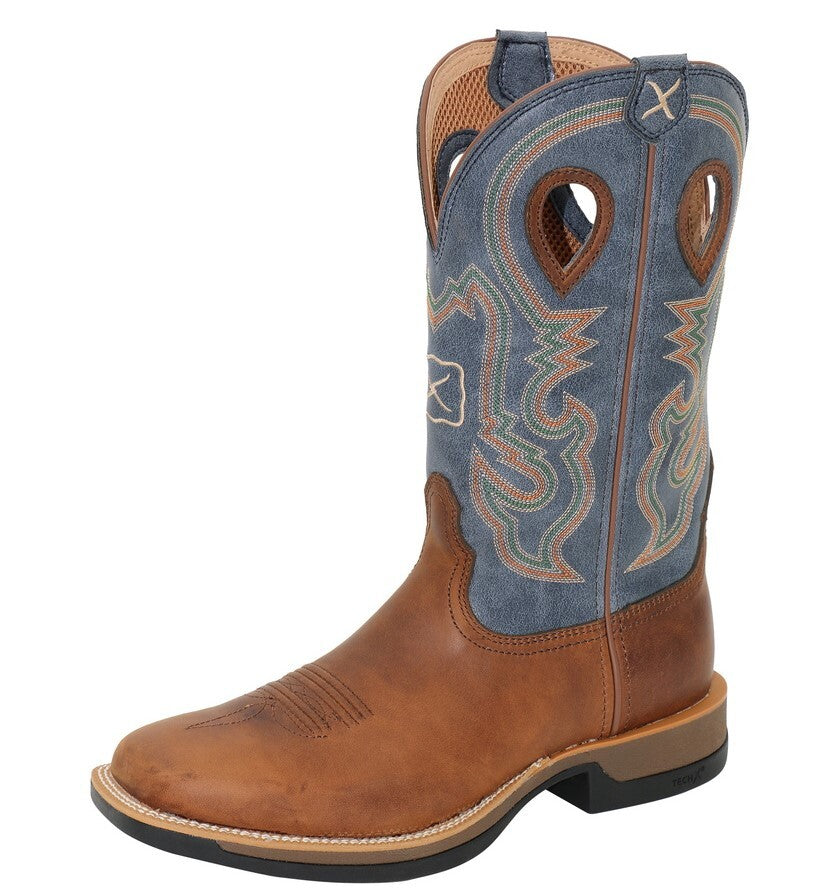Twisted X Mens 12" Tech X1 Western Boots (TCMXW0015) Rust Brown/Peacock