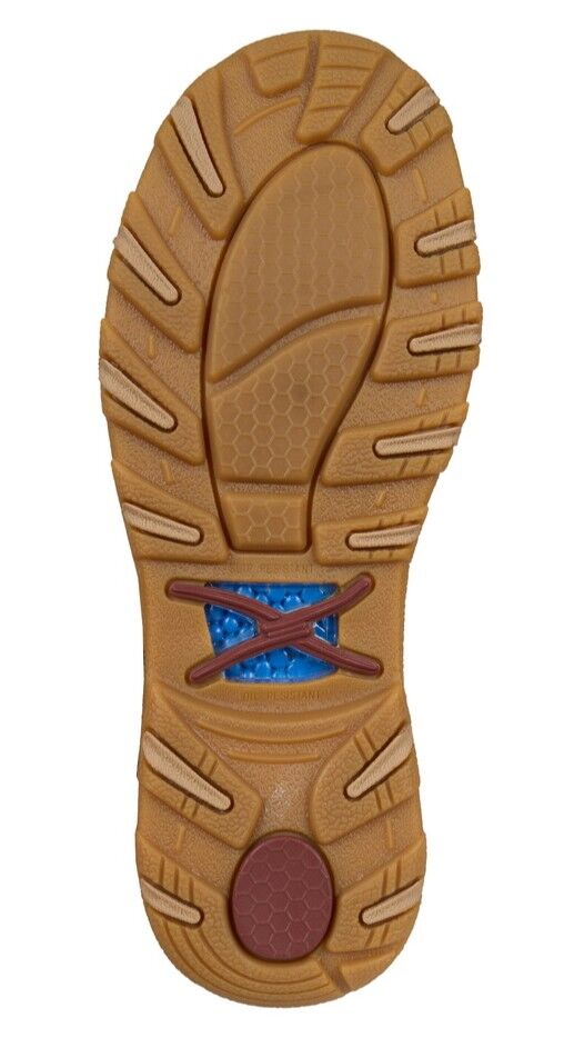 Twisted X Womens Pink Ribbon Cellstretch Slip On Moccasins (TCWXC0061) Brown/Pink