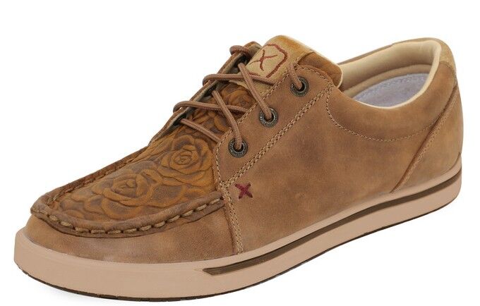 Twisted X Womens Leather Loper Lace Up Shoes (TCWCA0023) Almond