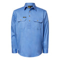 Workcraft Mens Lightweight Closed Front L/S Cotton Drill Shirt (WS3029) Regatta