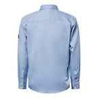 Workcraft Mens Lightweight Closed Front L/S Cotton Drill Shirt (WS3029) Sky