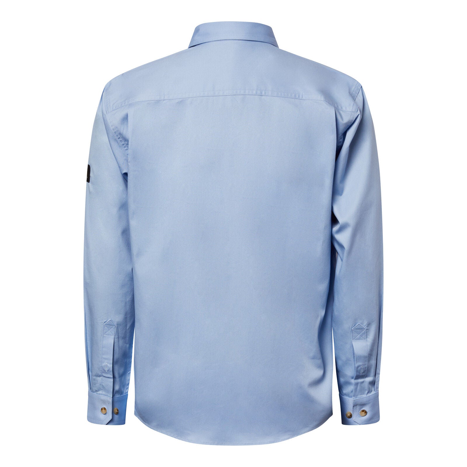 Workcraft Mens Lightweight Closed Front L/S Cotton Drill Shirt (WS3029) Sky
