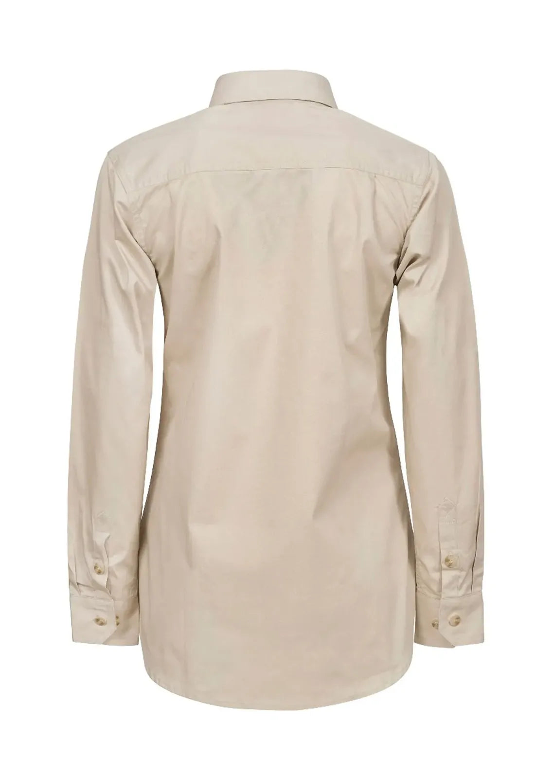 Workcraft Womens Lightweight Closed Front L/S Cotton Drill Shirt (WSL505) Cream