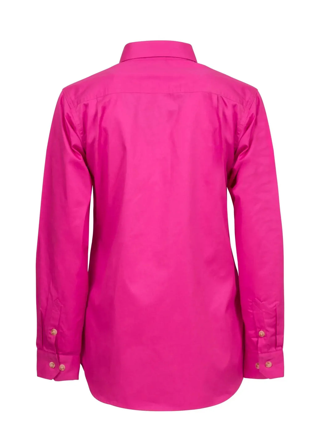 Workcraft Womens Lightweight Closed Front L/S Cotton Drill Shirt (WSL505) Pink