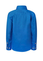 Workcraft Childrens Lightweight Closed Front L/S Cotton Drill Shirt (WSK131) Cobalt Blue