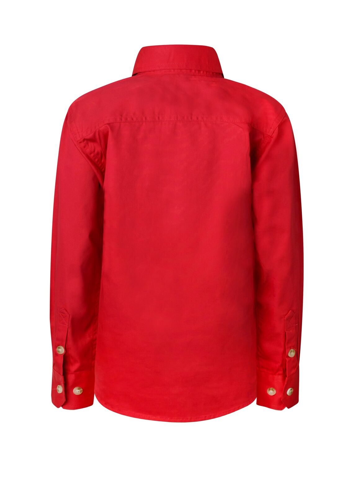 Workcraft Childrens Lightweight Closed Front L/S Cotton Drill Shirt (WSK131) Crimson Red