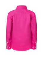 Workcraft Childrens Lightweight Closed Front L/S Cotton Drill Shirt (WSK131) Pink