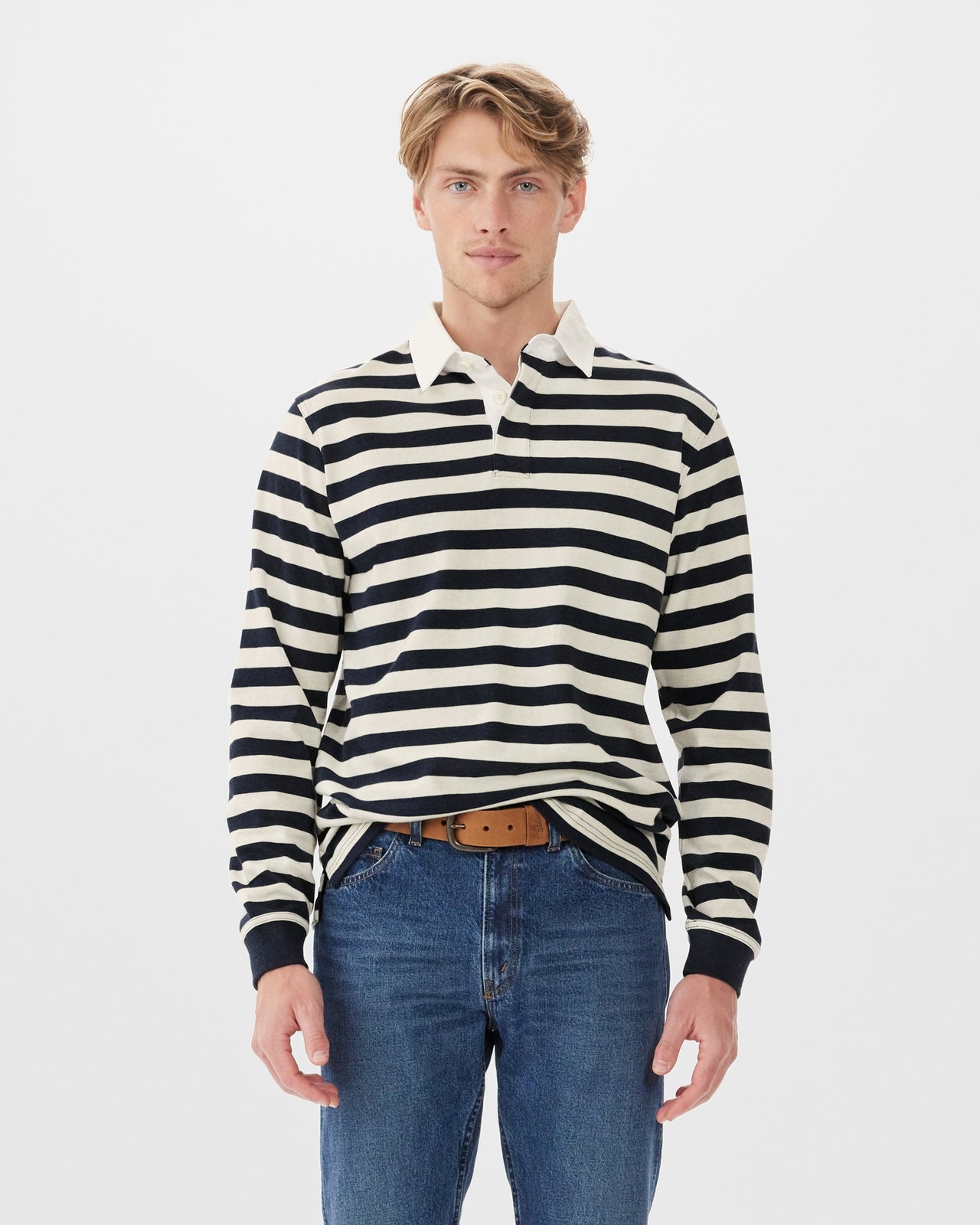 R.M.Williams Mens Tweedale Rugby (KR200JS3P01) Navy Cream [SD]