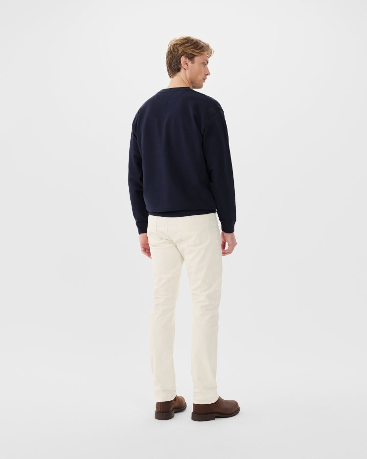 R.M.Williams Mens Gladstone Crew Neck Jumper (KC400FLQ801) Dark Navy [SD]
