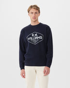 R.M.Williams Mens Gladstone Crew Neck Jumper (KC400FLQ801) Dark Navy [SD]