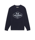 R.M.Williams Mens Gladstone Crew Neck Jumper (KC400FLQ801) Dark Navy [SD]