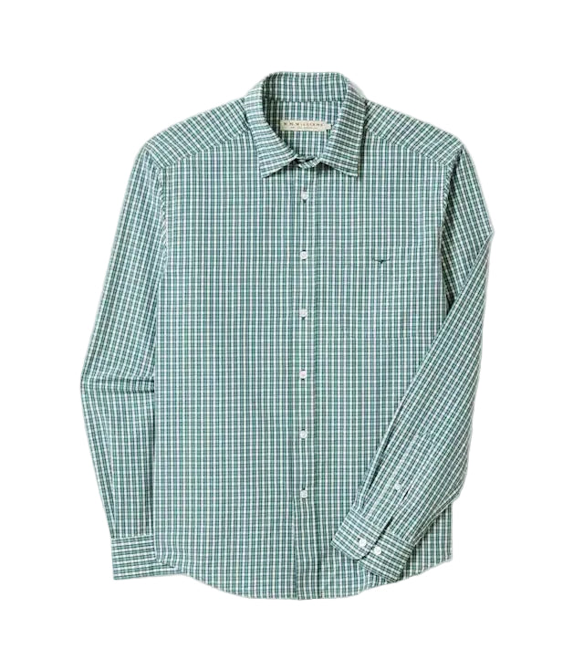 R.M.Williams Mens Classic L/S Shirt (SH201PLS601) Green Blue